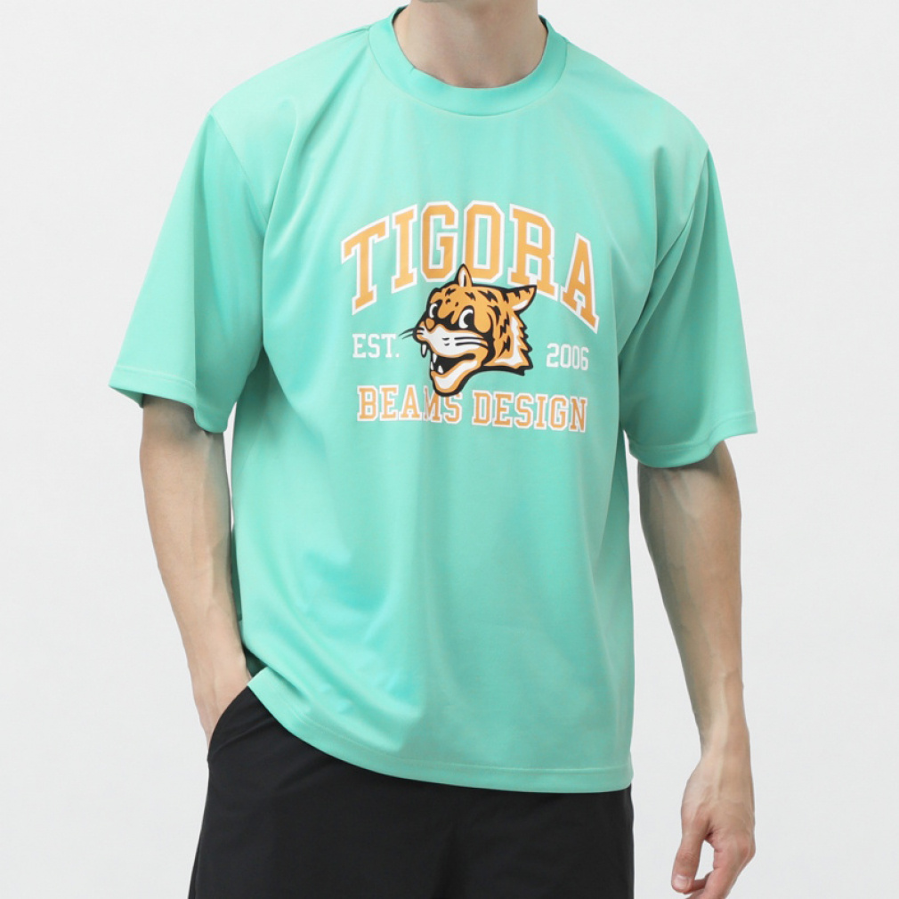 ドライメッシュグラフィックTシャツ(エメラルドグリン-S)