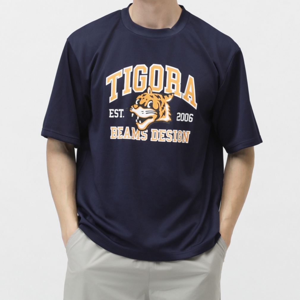 ドライメッシュグラフィックTシャツ(ネイビー-S)