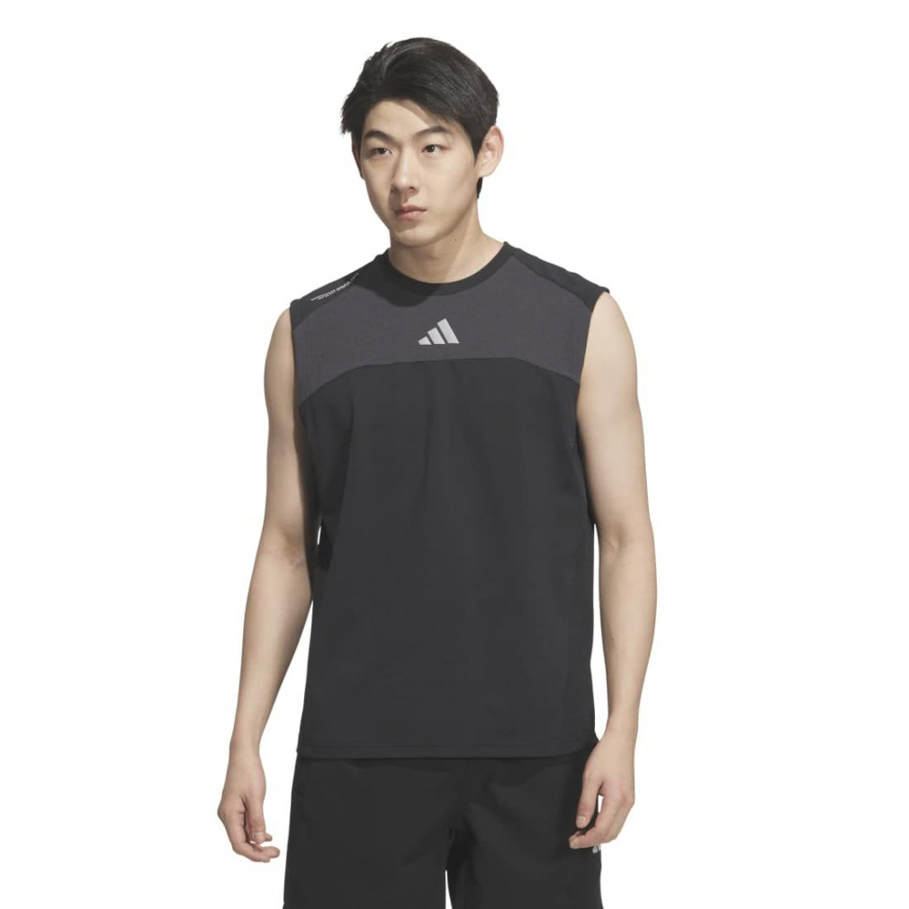 アディダスアダプテーション レギュラーフィット カラット ノースリーブ Tシャツ(ブラック-S)