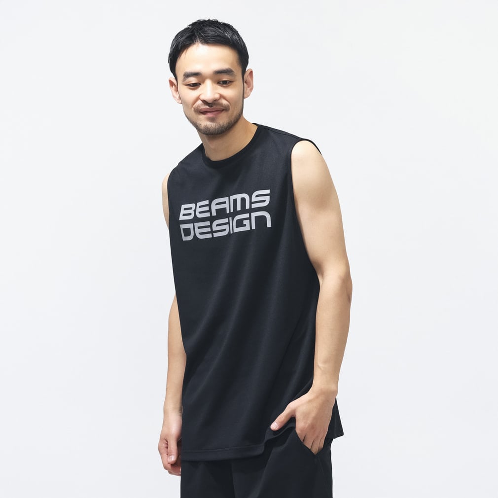 トレーニングノースリーブTシャツ(ブラック-S)