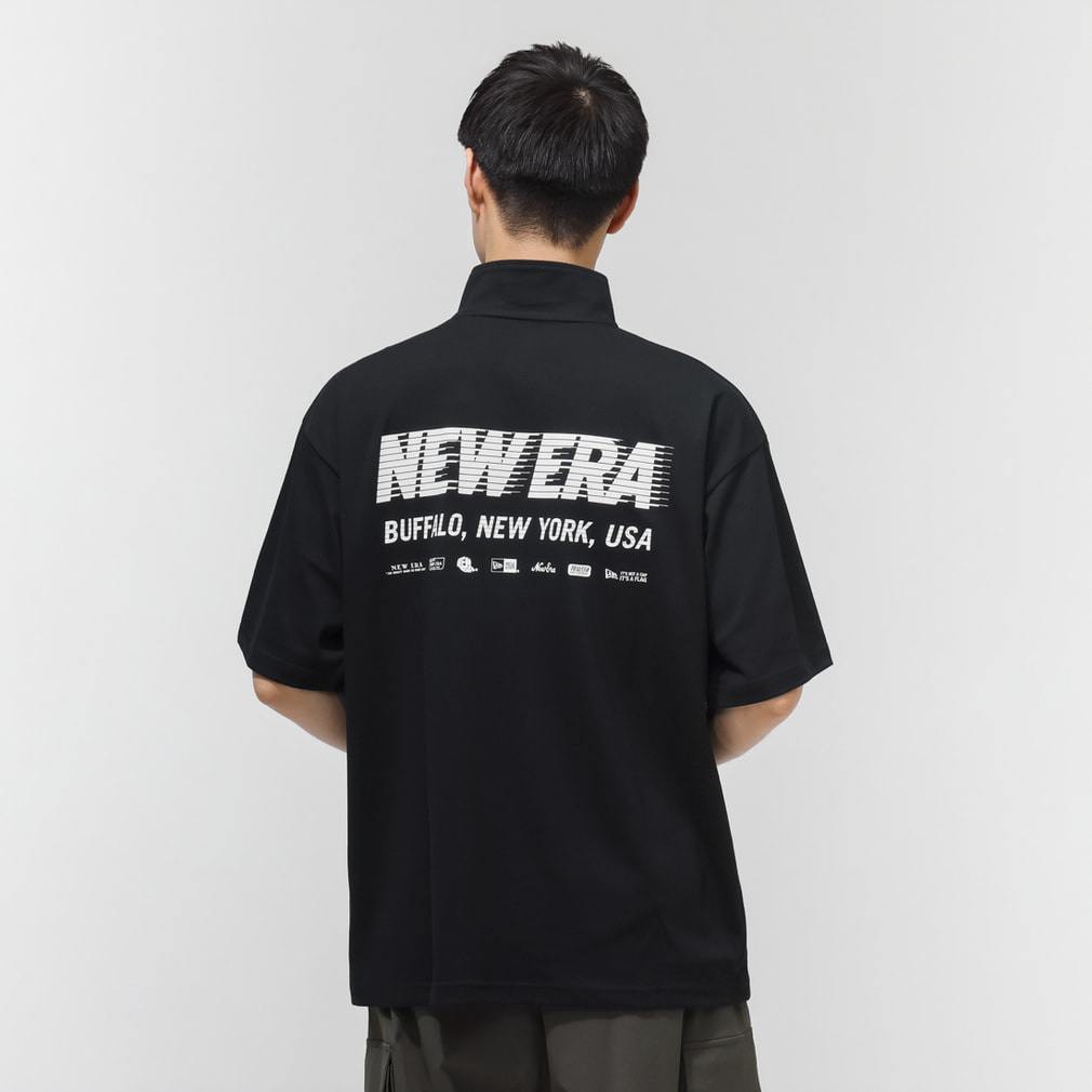 ニューエラ メンズ 半袖 機能 Tシャツ PA SS OS PF HZ TEE ARCHIVE BLK