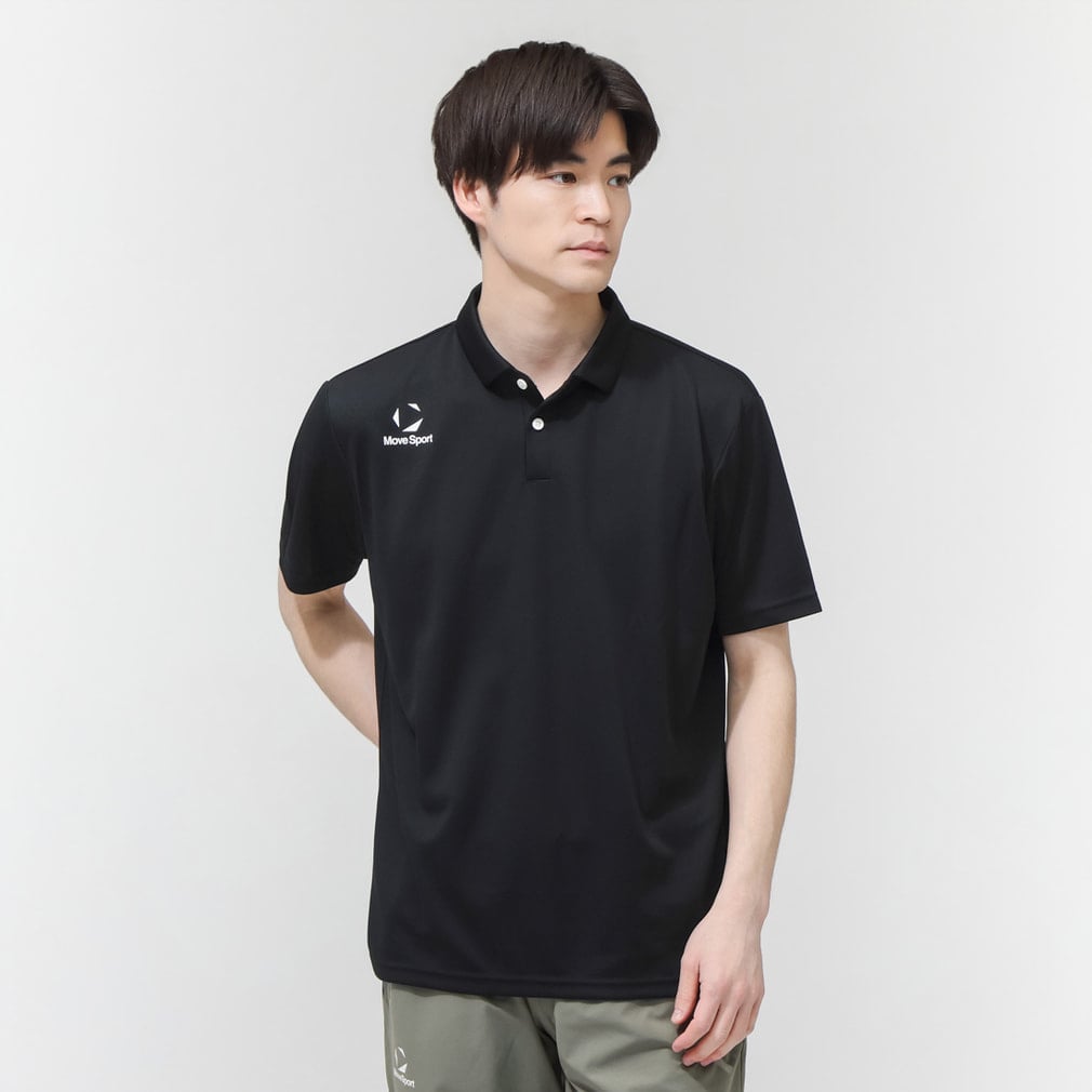 STONE  ポロシャツ M 黒 コンパスロゴ 今期モデル ほぼ新品 SLPWORKS ポロシャツ│SLP WORKS