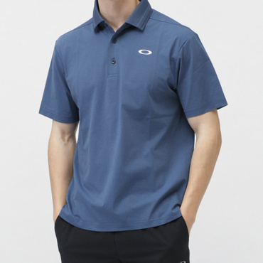 BORDERLESS S/S POLO(ブルーグレー-XL)