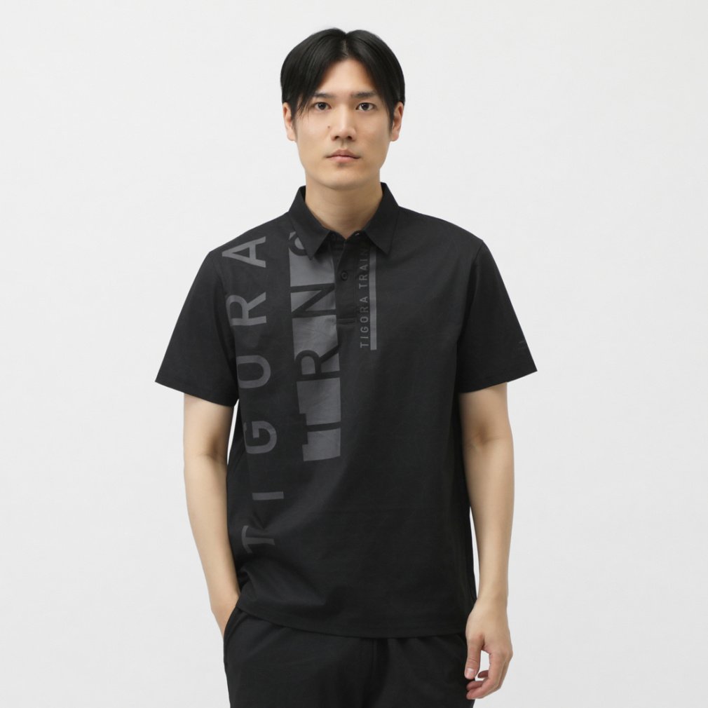 ドライメッシュポロシャツ(ブラック-S)
