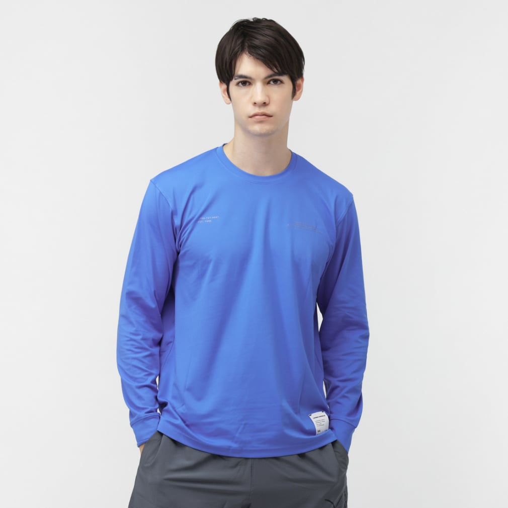 UAモチベート グラフィック ロングスリーブ Tシャツ(ピーコックブルー-S)