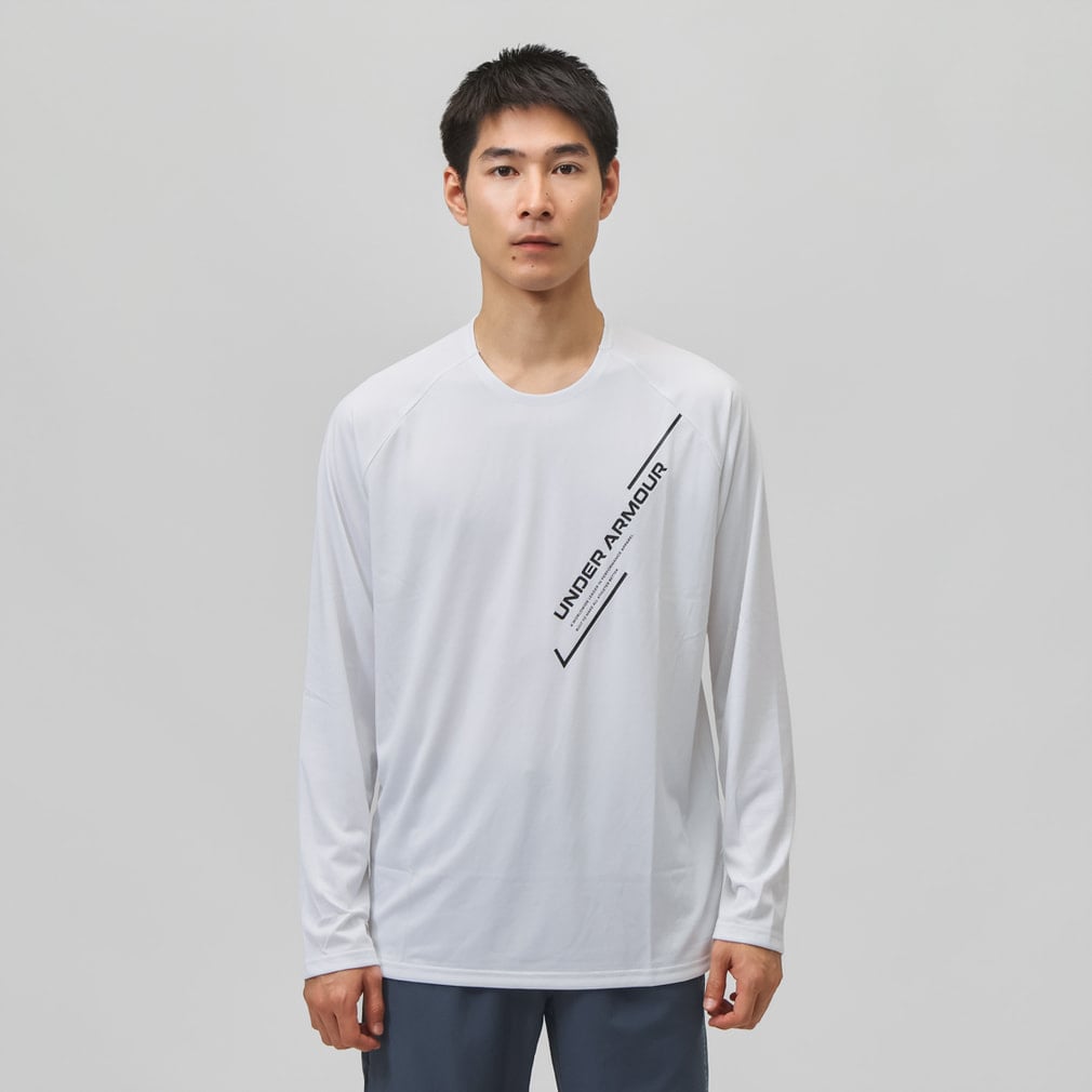 アンダーアーマー メンズ 長袖 機能 Tシャツ UAテック ロゴ