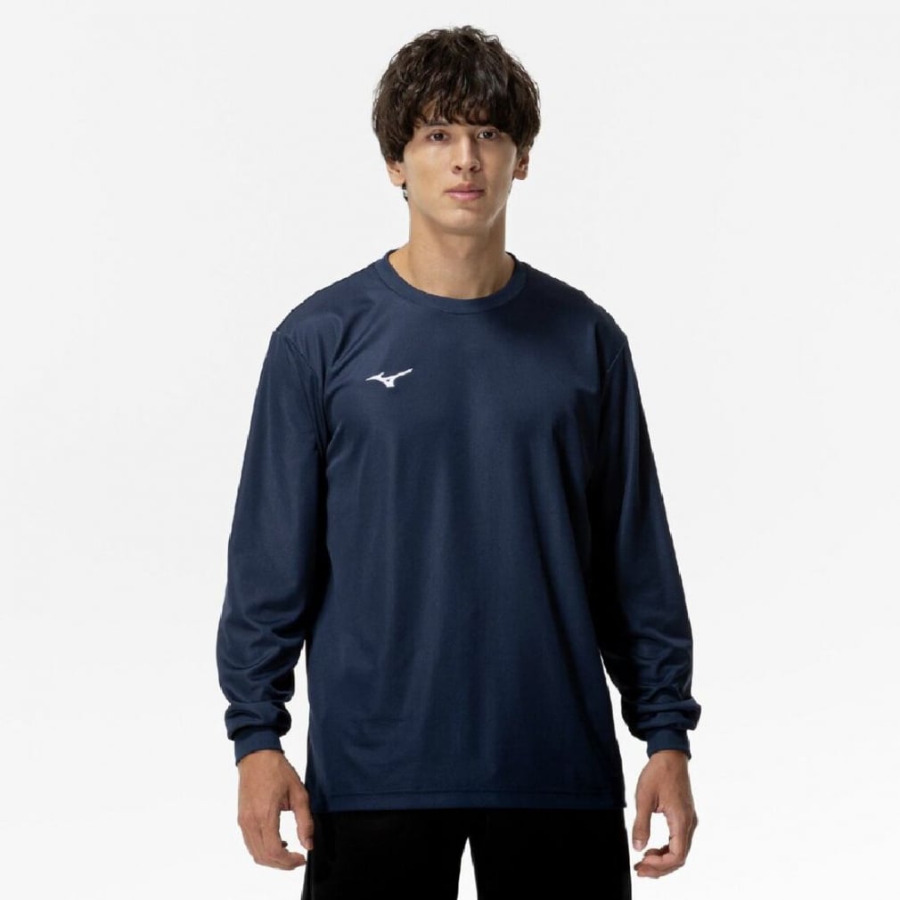 ミズノ メンズ 長袖 機能 Tシャツ ナビドライTシャツ 長袖・丸首
