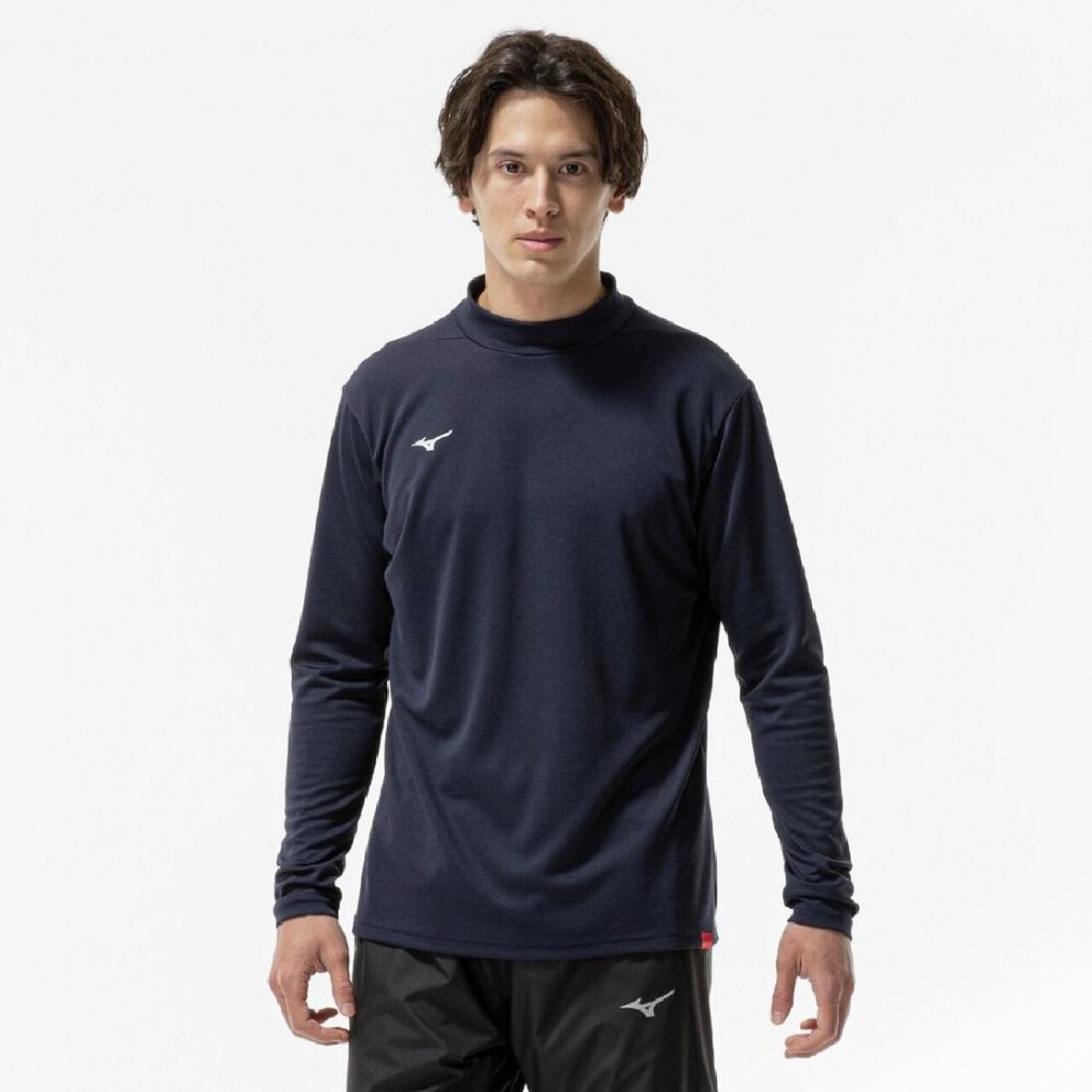 ミズノ メンズ 長袖 機能 Tシャツ ブレスサーモハイネックTシャツ 長袖