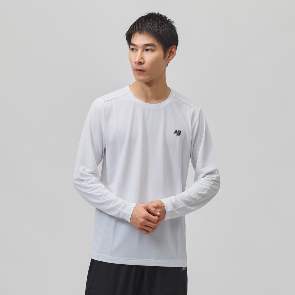 ニューバランス メンズ 長袖 機能 Tシャツ Linear Long Sleeve Sport