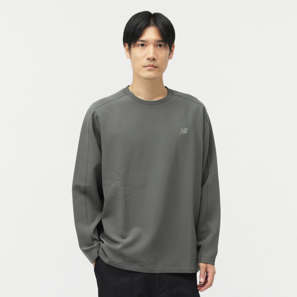 ニューバランス THE CITY メンズ 長袖 機能 Tシャツ ウーブンロング