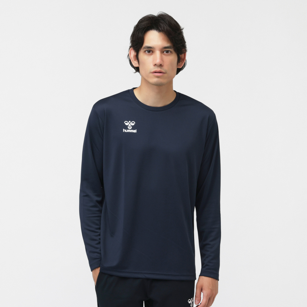 ヒュンメル メンズ 長袖 機能 Tシャツ ワンポイントロングスリーブ