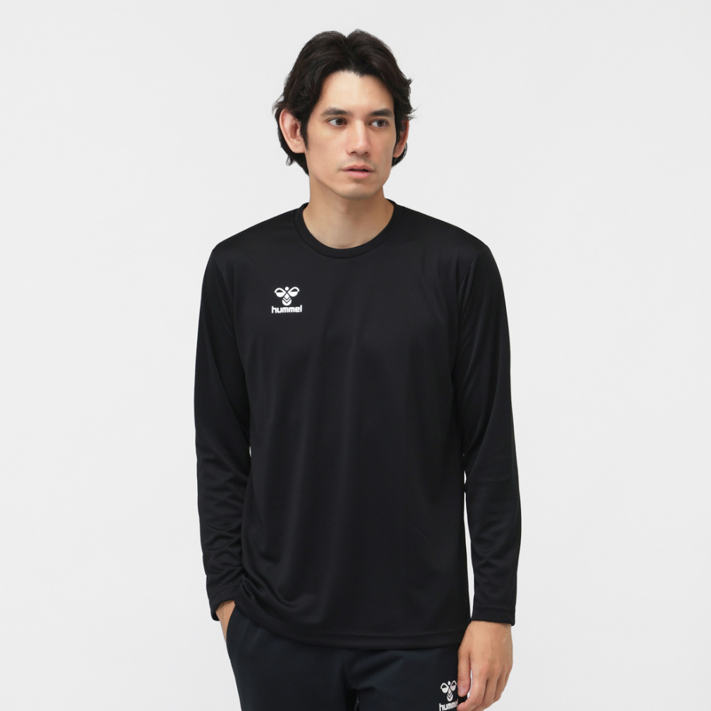 ヒュンメル メンズ 長袖 機能 Tシャツ ワンポイントロングスリーブ