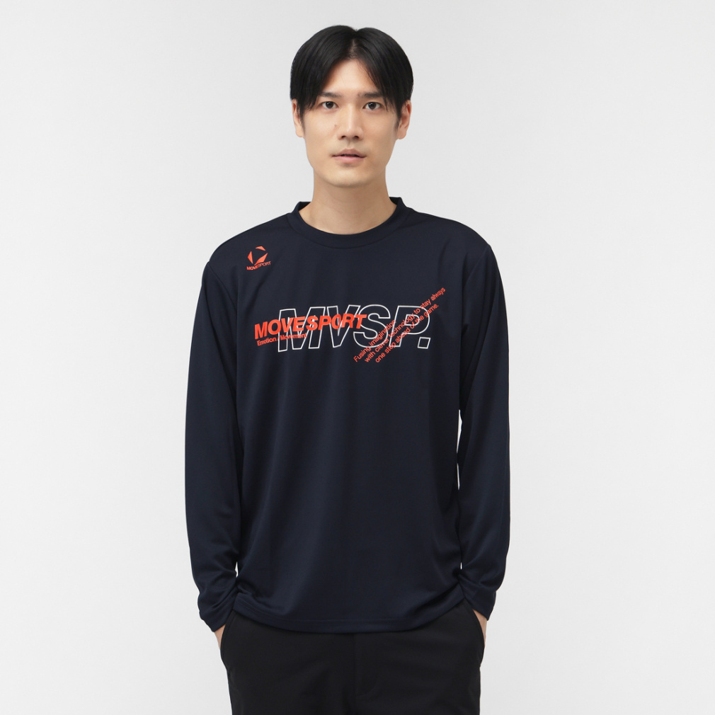 長袖Tシャツ(ネイビー-M)