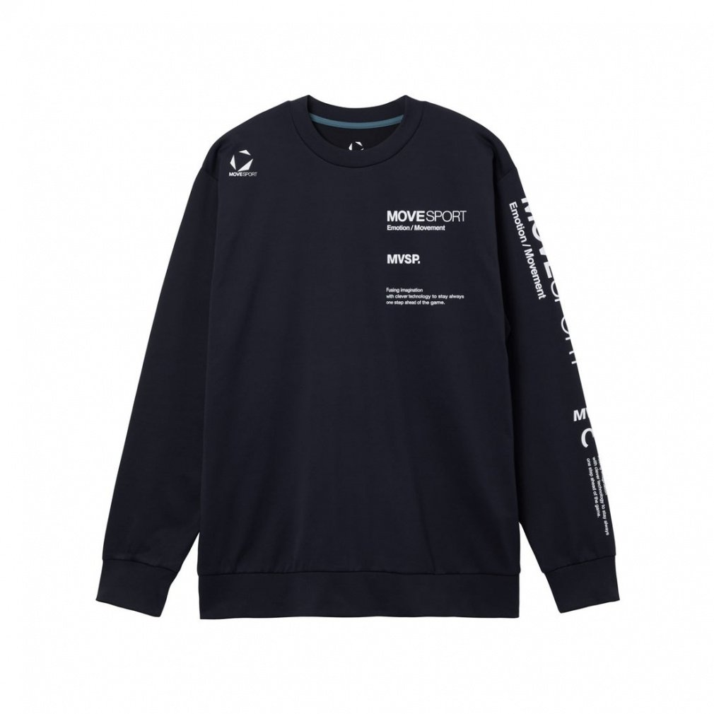 S.F.TECH 2FACE スリーブロゴ 長袖シャツ(ネイビー-M)