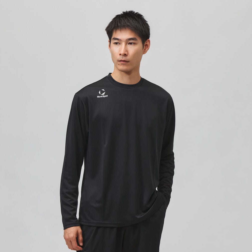 ムーブスポーツ メンズ 長袖 機能 Tシャツ メッセージTシャツ