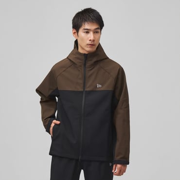 PA SHELL JKT VERTICAL LOGO BRN