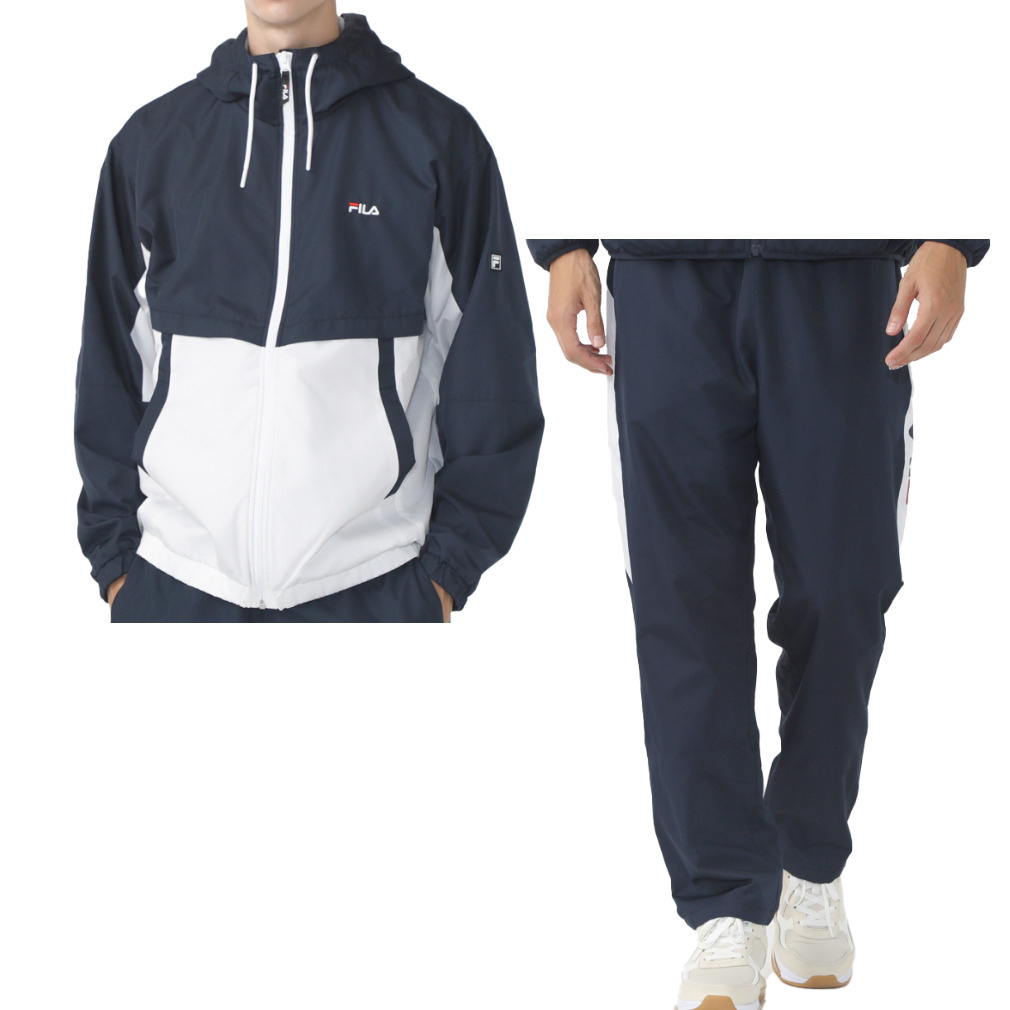 【新品】FILA ウィンドブレーカー　パンツセット  ジャケットM/ パンツL DESCENTE フィラ メンズ ウィンドブレーカー ウィンドジャケット
