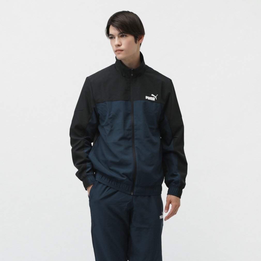 【新品】Puma ウインドブレーカー 上下セット 上150／下140 ブラック PUMA プーマ ウインドブレーカー 上下 メンズ セットアップ