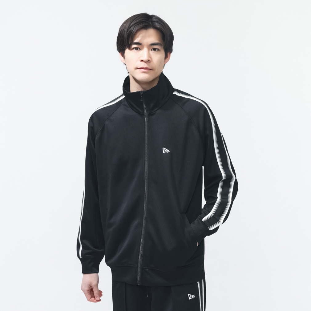 ニューエラ メンズ ニットジャケット PA SMOOTH TRACK JKT BLK