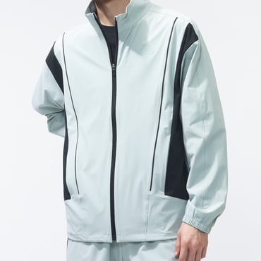 THE CITY ファブリックコンビスタンドカラージャケット