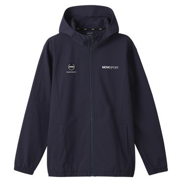 4WAYストレッチナイロン バイカラーフルジップフーディー 接触冷感
