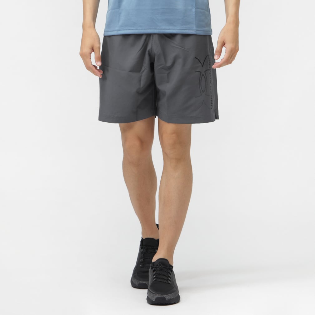 UAウーブン ロゴ グラフィック ショーツ(グレー-S)