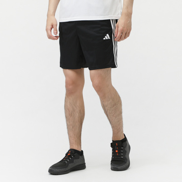トレイン エッセンシャルズ ピケ スリーストライプス トレーニングショーツ(ブラック-2XL)