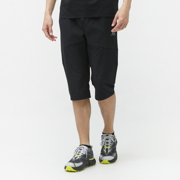 BORDERLESS CLOTH 3/4 PANTS(ブラック-S　メンズ)