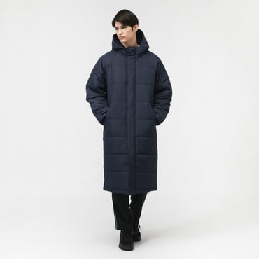 iHEAT ベンチコート(ネイビー-2XL)