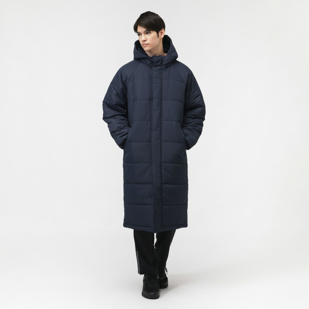 iHEAT ベンチコート(ネイビー-S)