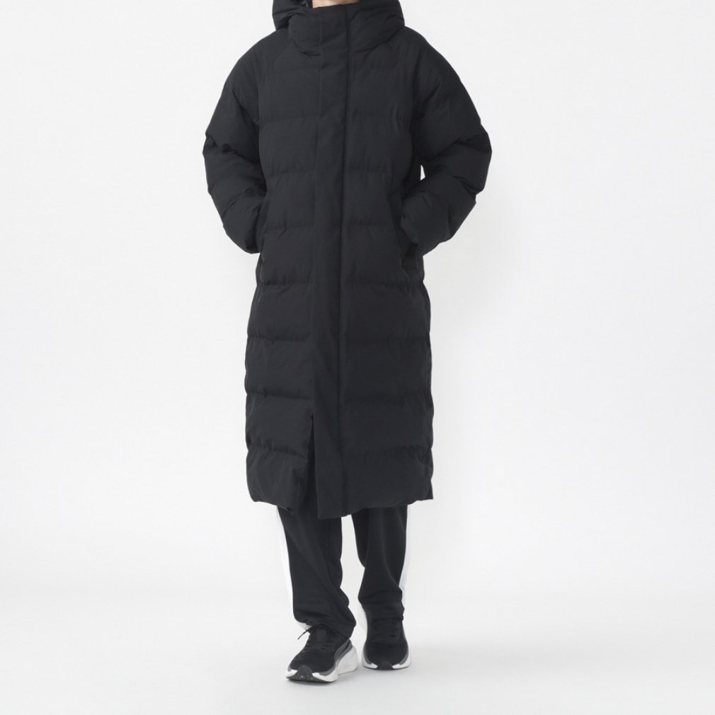 アルミ蓄熱パデッドフードロングコート THERMOLITE(R) 使用(ブラック-S)