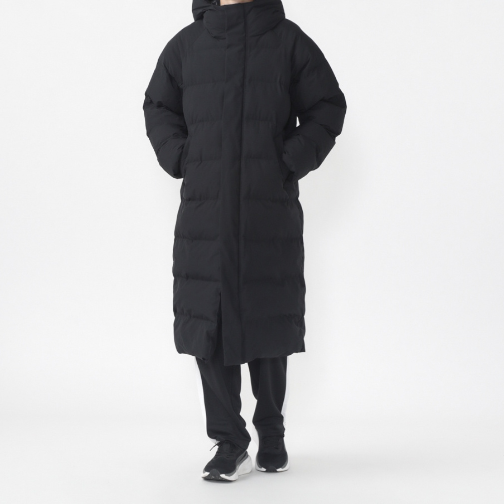 アルミ蓄熱パデッドフードロングコート THERMOLITE(R) 使用