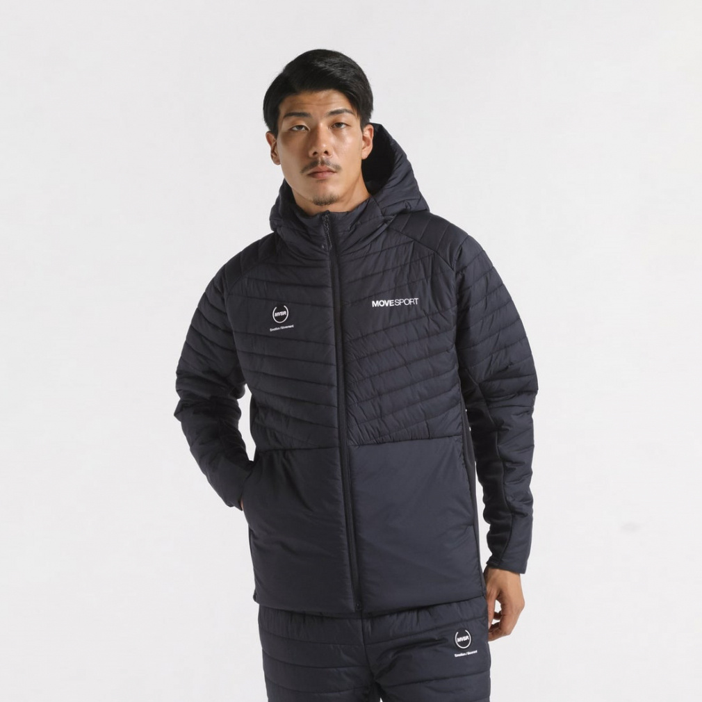 デサント メンズ 中綿ジャケット AERO CAPSULE ハイブリッドフーディー