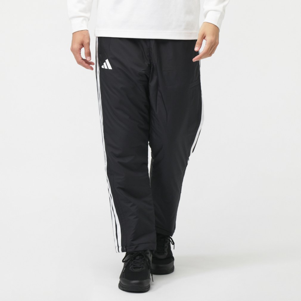 アディダス メンズ 中綿パンツ スリーストライプスルーズフィット中