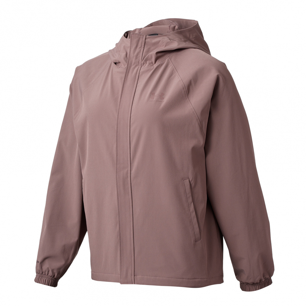 UAトリコットウーブン フルジップ ジャケット(ダークブラウン-M)