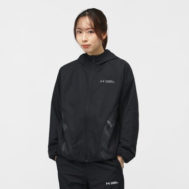 UAトリコットウーブン プリント フルジップ フーディー