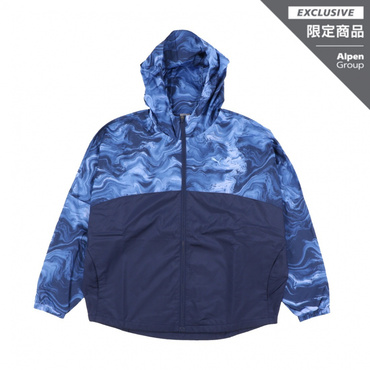 ESS+ MARBLEIZED ウィンド ジャケット ドルマンシルエットウインドジャケット