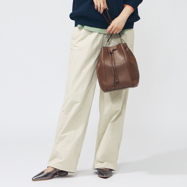 THE CITY ウーブンパラシュートパンツ(アイボリー-S)