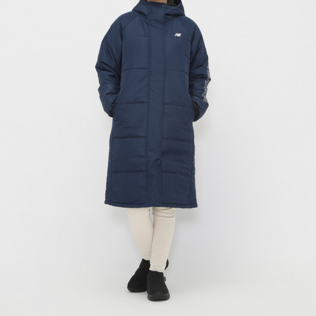 ニューバランス レディース ベンチコート フーデッドパデッドロング