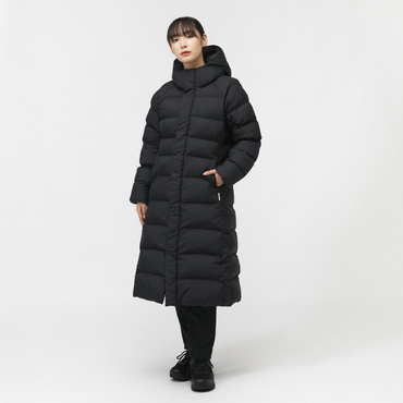 アルミ蓄熱パデットロングコート THEMOLITE(R)使用(ブラック-S)