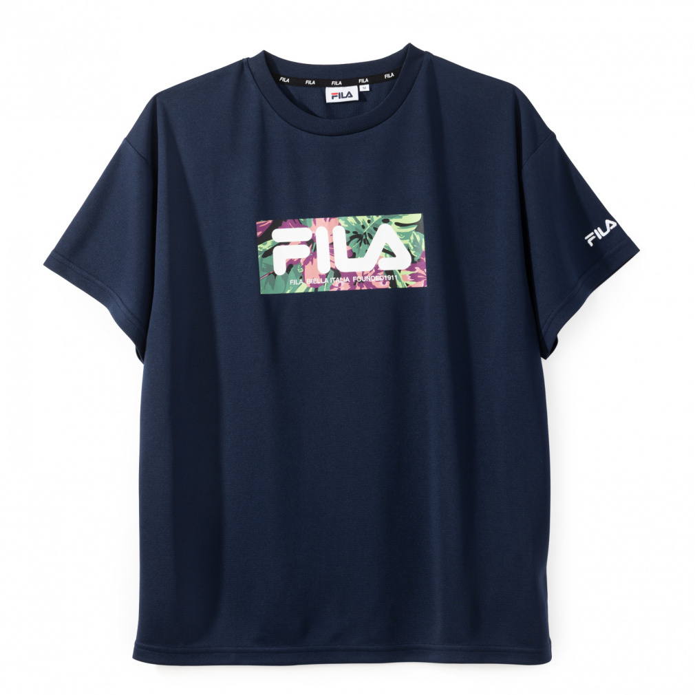 FILA Rakuten Open 2018年 Tシャツ ネイビー/ワインレッド FILA Rakuten Open 2018年 Tシャツ ネイビー/ワインレッド FILA