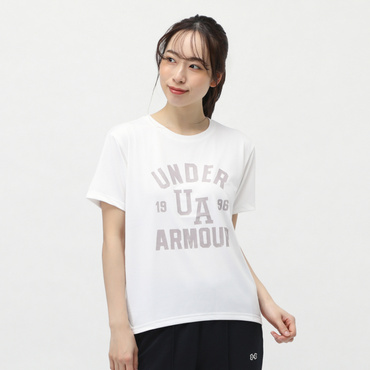 UAテック ボックス グラフィック Tシャツ(ホワイト-S　レディス)