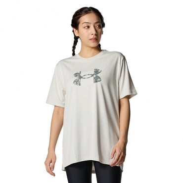 UAテック オーバーサイズド ビッグロゴ Tシャツ(オフホワイト-L)