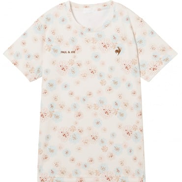 ポールアンドジョーコラボ サンスクリーン総柄半袖Tシャツ(ホワイト-L)