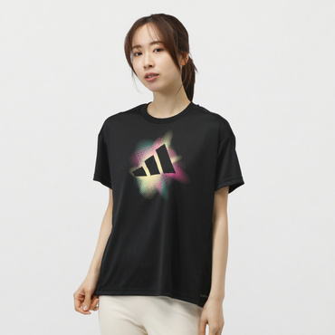 アルペン限定 W グラデーションSL ポリ Tシャツ AP(ブラック-S)