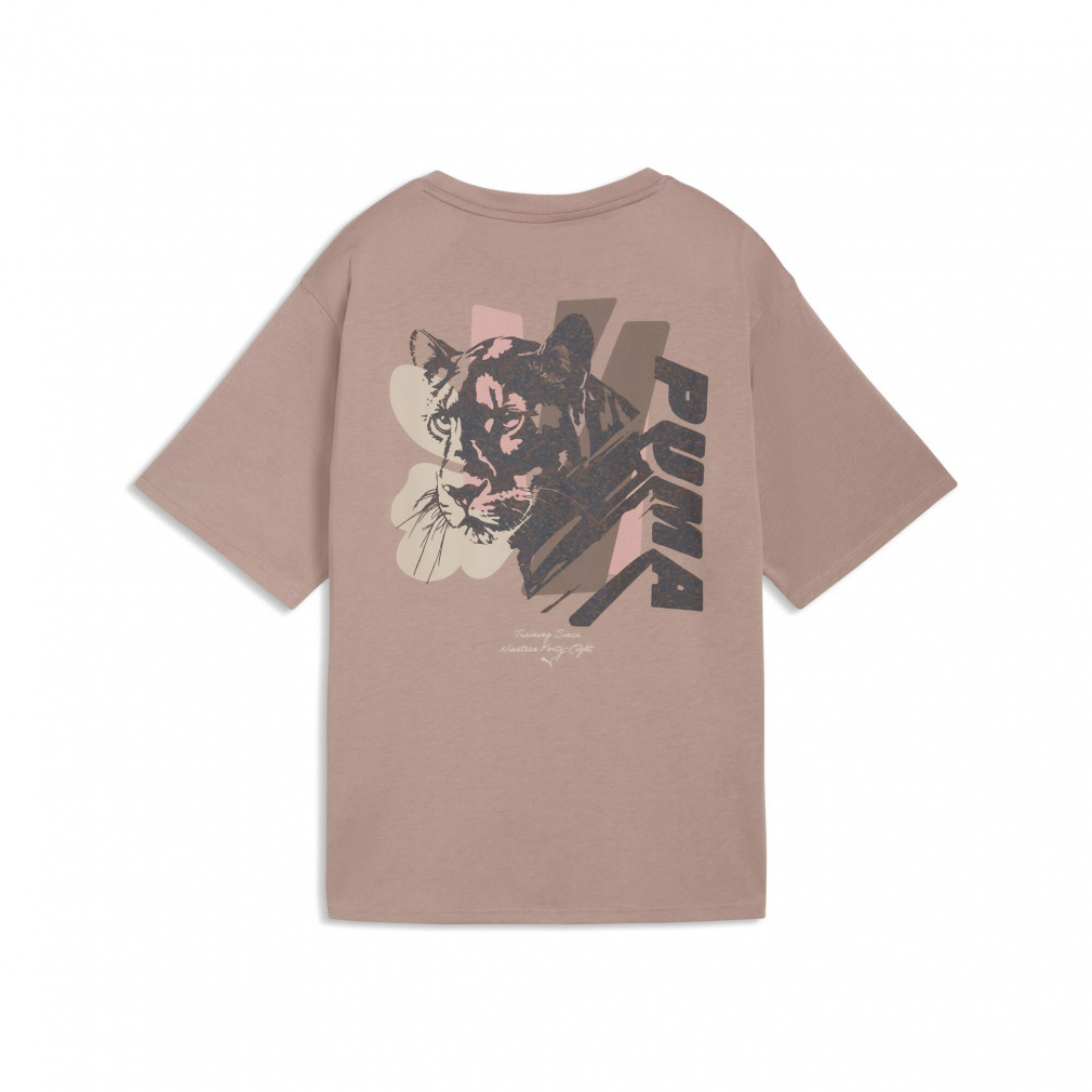 プーマ レディース 半袖 機能 Tシャツ W PUMA CAT GRAPHIC Tシャツ