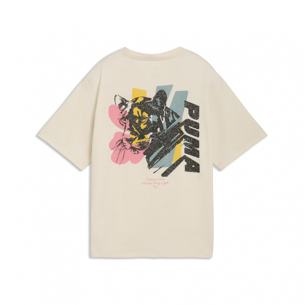 プーマ レディース 半袖 機能 Tシャツ W PUMA CAT GRAPHIC Tシャツ