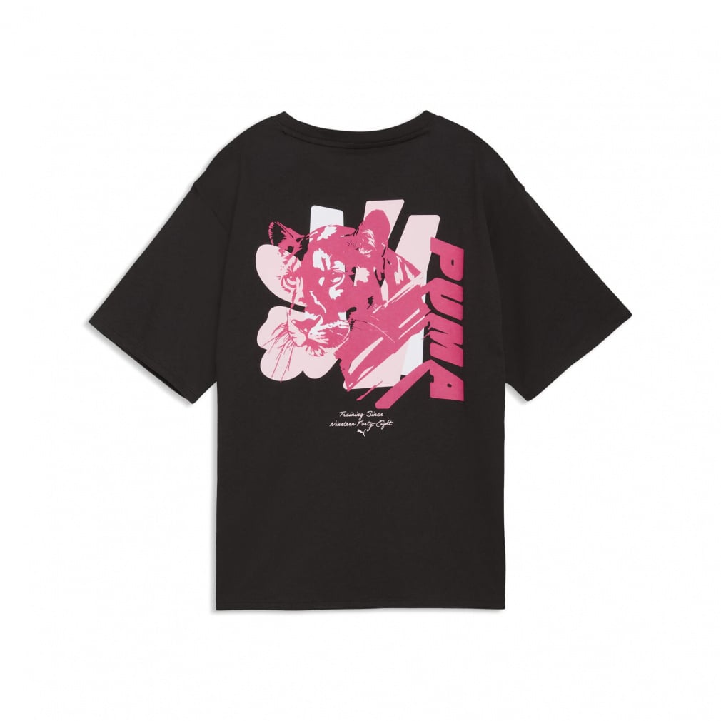 プーマ レディース 半袖 機能 Tシャツ W PUMA CAT GRAPHIC Tシャツ
