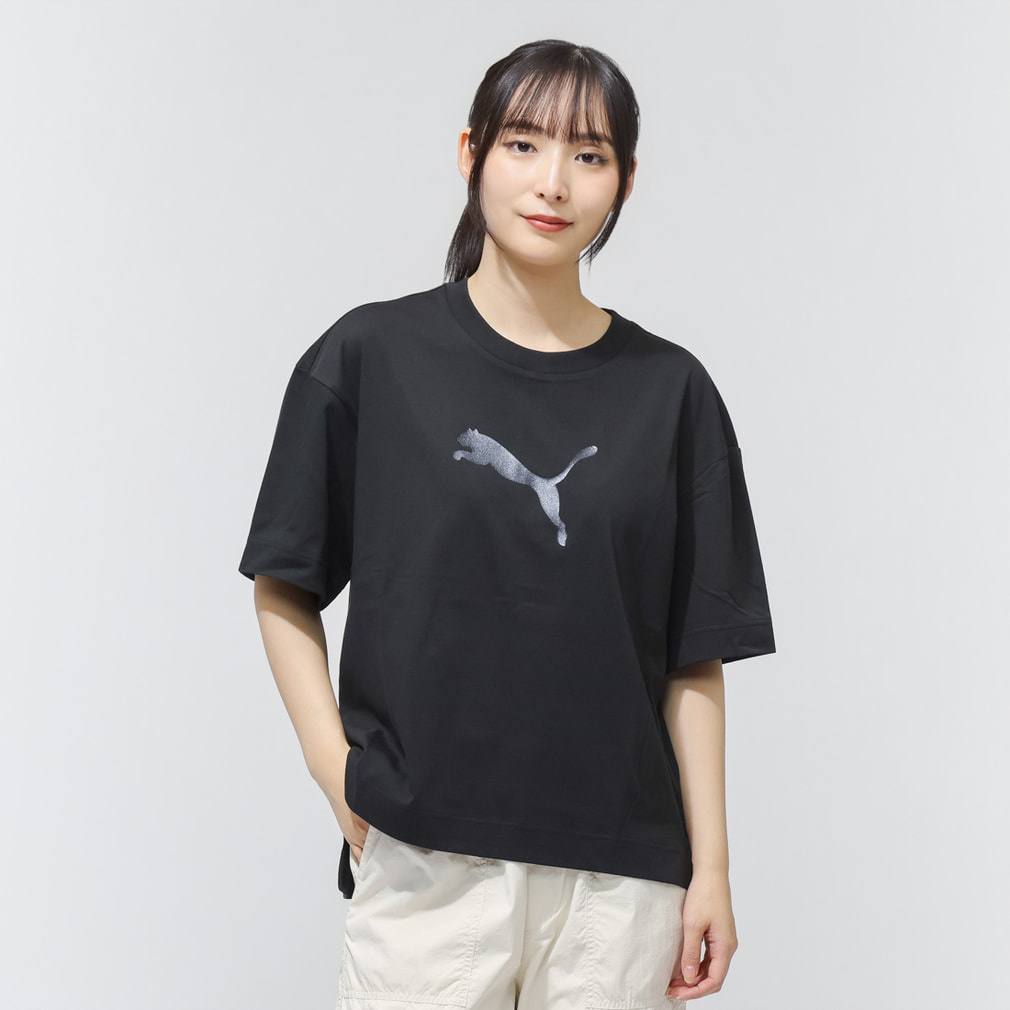 プーマ レディース 半袖 機能 Tシャツ ESS S MX オーバーザイズ SS