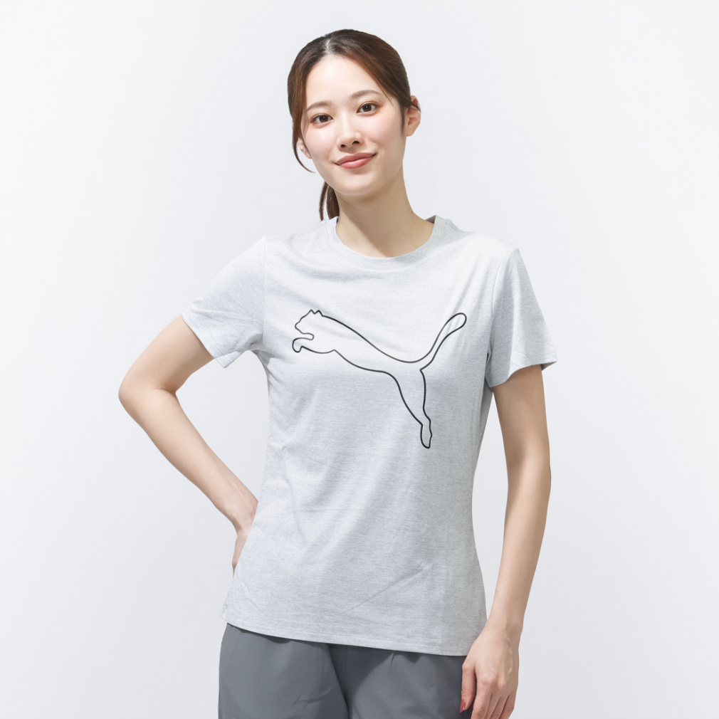 �v�[�} ���f�B�[�X ���� �@�\ T�V���c W TAD ESSENTIAL HEATHER LOGO TEE 527327 04 �X�|�[�c�E�F�A �F ���C�g�O���[ PUMA